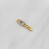 Cuban Infinity Pendant 1.55g / 1 1/4 in Two Yellow White Golds 18K