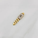 Cuban Infinity Pendant 1.55g / 1 1/4 in Two Yellow White Golds 18K