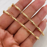 Rustic Dubai Chain 9.15g / 24 in / 3.55mm Yellow Gold 18K