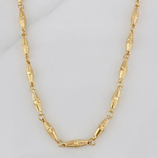Cadena Rustica Dubai 9.15g / 24 in / 3.55mm Oro Amarillo 18K