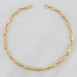 Rustic Dubai Anklet 4.05g / 10 1/4 in / 3.75mm Yellow Gold 18K
