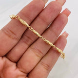 Tobillera Rustica Dubai 4g / 10 1/4 in / 3.48mm Oro Amarillo 18K