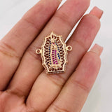 Herraje Virgen de Guadalupe 4g / 3/4 in Oro Rosa 18K