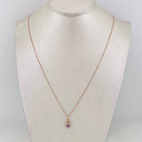 Venetian Chain Set + Heart Pendant / 1.5g / 18 in Rose Gold 18K