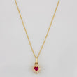 Set Cadena Aro Seguido + Dije Corazon / 1.77g / 18 in Oro Amarillo 18K