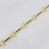 Pulso Halo Mariposa 5.55g / 6 3/4 in / 2.44mm Oro Amarillo 18K
