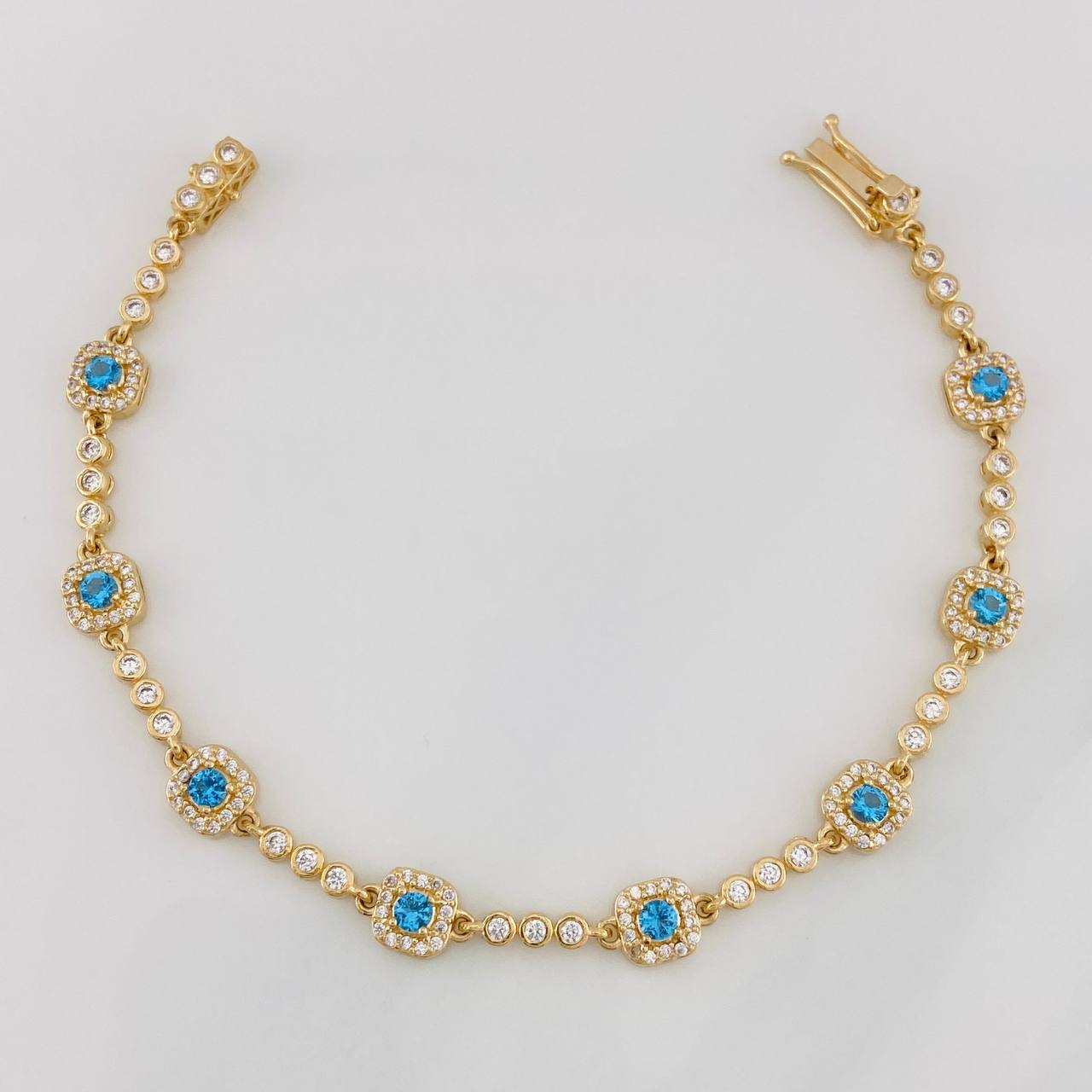 Bracelet Halo Tennis 9.85g / 7 in / 2.7mm Yellow Gold 18K