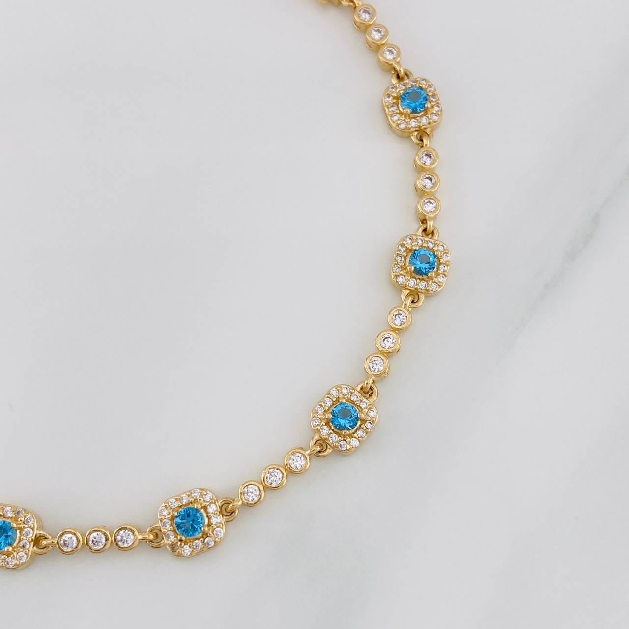 Bracelet Halo Tennis 9.85g / 7 in / 2.7mm Yellow Gold 18K