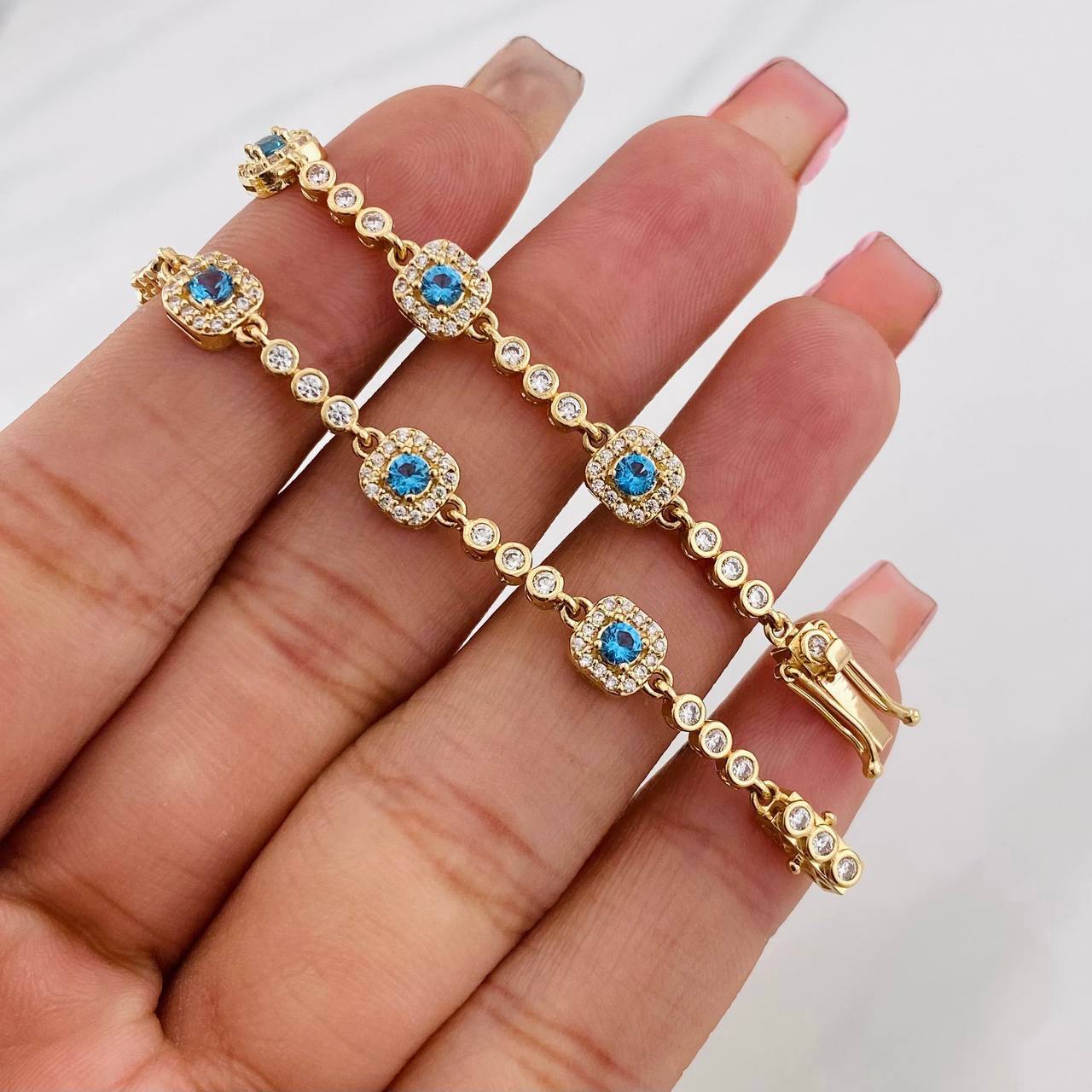 Bracelet Halo Tennis 9.85g / 7 in / 2.7mm Yellow Gold 18K