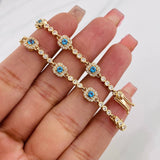 Bracelet Halo Tennis 9.85g / 7 in / 2.7mm Yellow Gold 18K