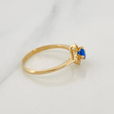 Flower Ring 1.85g / T7 Yellow Gold 18K