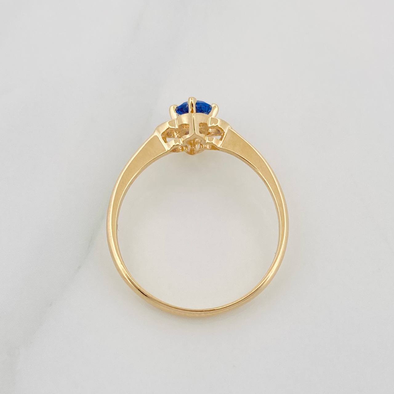 Flower Ring 1.85g / T7 Yellow Gold 18K