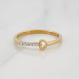 Anillo Corazon 1.45g / T6 1/2 Oro Amarillo / Oro Blanco 18K