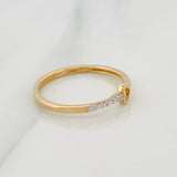 Anillo Corazon 1.45g / T6 1/2 Oro Amarillo / Oro Blanco 18K