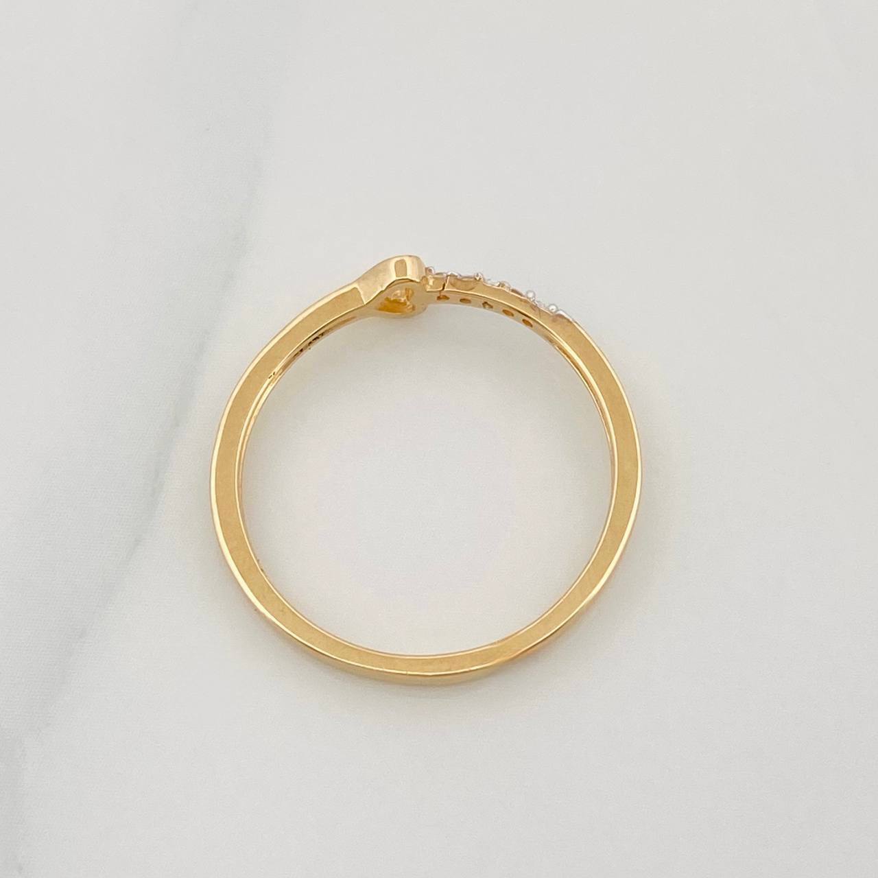 Anillo Corazon 1.45g / T6 1/2 Oro Amarillo / Oro Blanco 18K