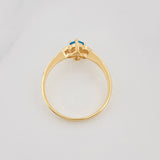 Anillo Flor 1.9g / T7 1/4 Oro Amarillo 18K