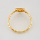 Anillo Corazon Diamantado 0.95g / T4 3/4 Oro Amarillo 18K