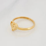 Anillo Corazon Diamantado 1.05g / T5 3/4 Oro Amarillo 18K