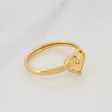 Anillo Corazon Diamantado 1.05g / T5 3/4 Oro Amarillo 18K