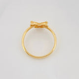 Anillo Mariposa Diamantada 1.05g / T5 1/4 Oro Amarillo 18K