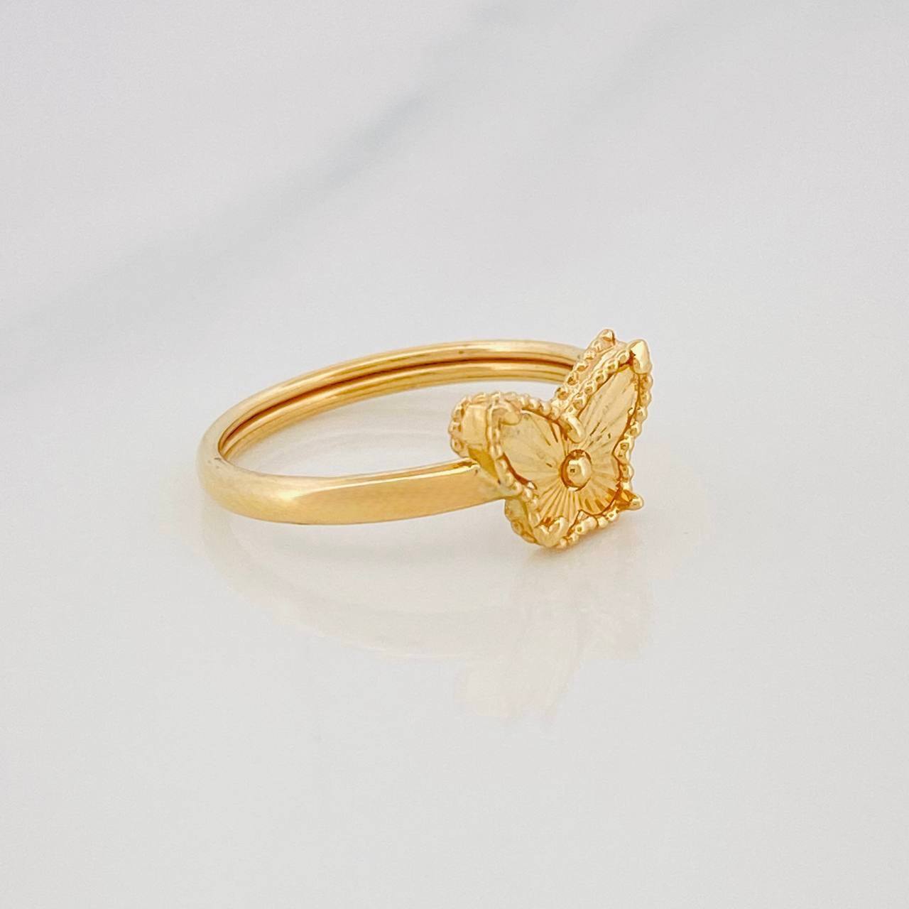 Anillo Mariposa Diamantada 1.05g / T5 1/4 Oro Amarillo 18K
