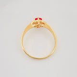 Anillo Flor 1.75g / T7 1/4 Oro Amarillo 18K