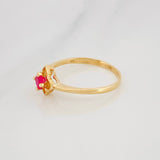 Anillo Flor 1.75g / T7 1/4 Oro Amarillo 18K