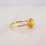 Anillo Halo Churumbela 2.1g / T6 3/4 Oro Amarillo 18K
