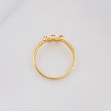 Anillo Flor 1.55g / T6 3/4 Oro Amarillo 18K