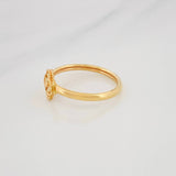 Anillo Trebol Diamantado 1g / T6 1/2 Oro Amarillo 18K