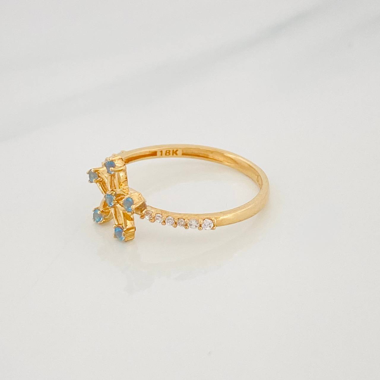 Flower Ring 1.35g / T6 18K Yellow Gold
