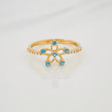Flower Ring 1.35g / T6 18K Yellow Gold