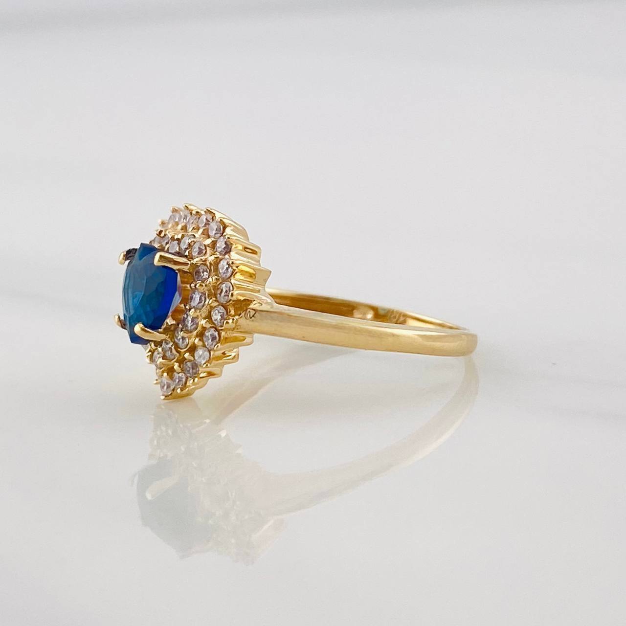 Anillo Corazon Tupido 2.85g / T6 Oro Amarillo 18K