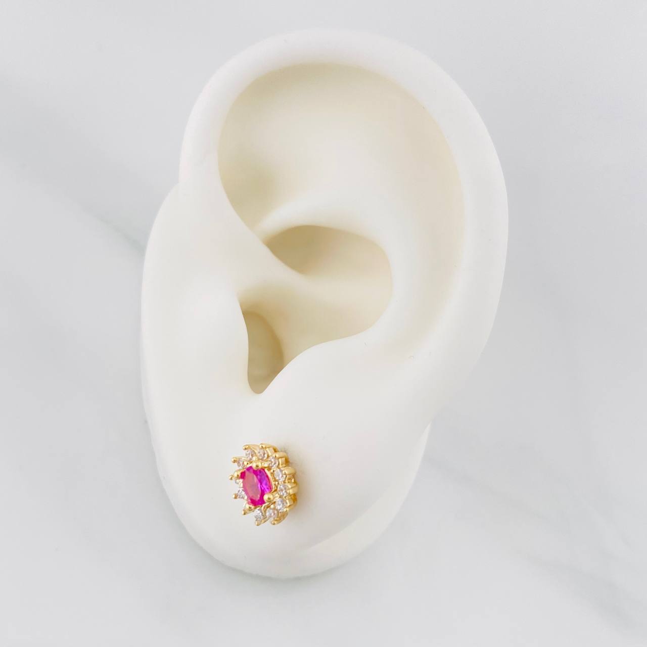 Topos Flor 2.3g / in / 7.26mm Oro Amarillo 18K
