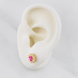Topos Flor 2.3g / in / 7.26mm Oro Amarillo 18K