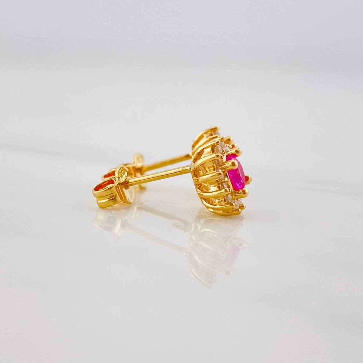 Topos Flor 2.3g / in / 7.26mm Oro Amarillo 18K