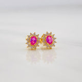 Topos Flor 2.3g / in / 7.26mm Oro Amarillo 18K