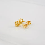 Topos Flor Borde Texturizado 1.35g / in / 6.01mm Oro Amarillo 18K