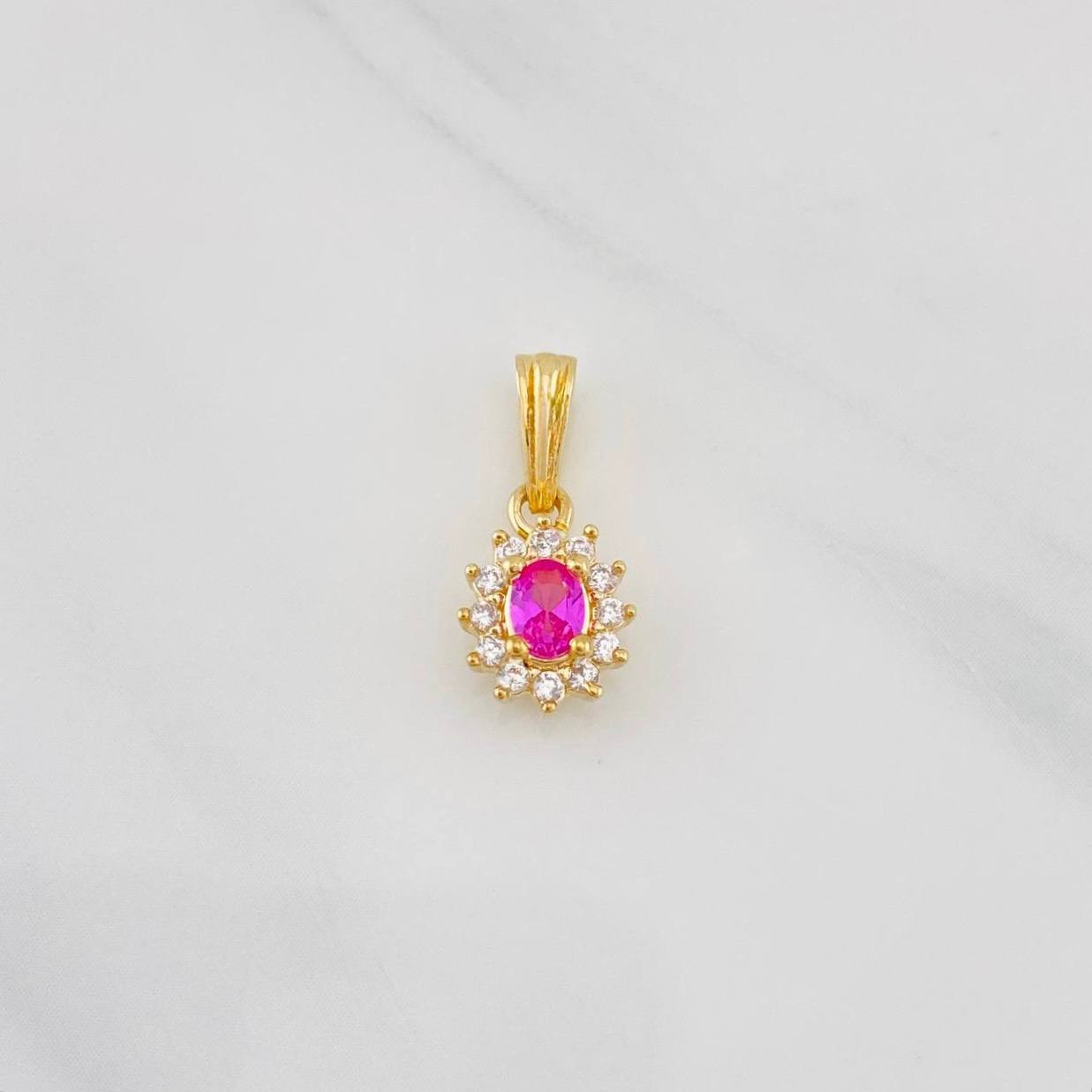 Dije Flor 1.25g / 1/2 in Dos Oros Amarillo Blanco 18K