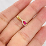 Dije Gota 0.6g / 1/2 in Dos Oros Amarillo Blanco 18K