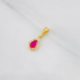 Dije Gota 0.6g / 1/2 in Dos Oros Amarillo Blanco 18K