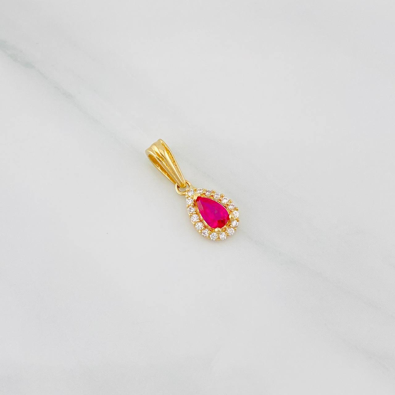 Dije Gota 0.6g / 1/2 in Dos Oros Amarillo Blanco 18K