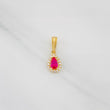 Dije Gota 0.6g / 1/2 in Dos Oros Amarillo Blanco 18K
