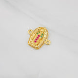 Virgin of Guadalupe Charm 1.05g / 1/2 in Two-Tone Yellow White Gold 18K