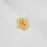 Virgin of Guadalupe Charm 1.05g / 1/2 in Two-Tone Yellow White Gold 18K