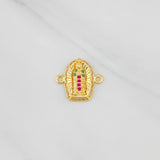 Virgin of Guadalupe Charm 1.05g / 1/2 in Two-Tone Yellow White Gold 18K