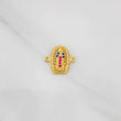 Herraje Virgen de Guadalupe 1.25g / 1/2 in Dos Oros Amarillo Blanco 18K