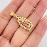 Pendant Virgin of Guadalupe 3.35g / 1 1/4 in Yellow 18K Gold