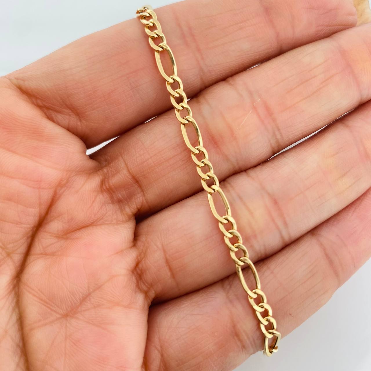 Pulso Figaro 1.5g / 7 1/2 in / 3.2mm Oro Amarillo 18K