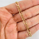 Pulso Figaro 2.3g / 7 1/2 in / 4.4mm Oro Amarillo 18K